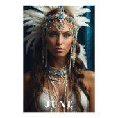 *~ JUNI Vrouw Verjaardag PARELS Boho AP53 Foto Afdruk (Voorkant)