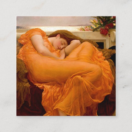 Junilistan schilderen door Frederic Leighton Vierkante Visitekaartje (Voorkant)