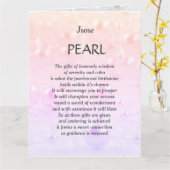 Junilistan verjaarsteen Pearl Greeting Kaart (Gele Bloem)