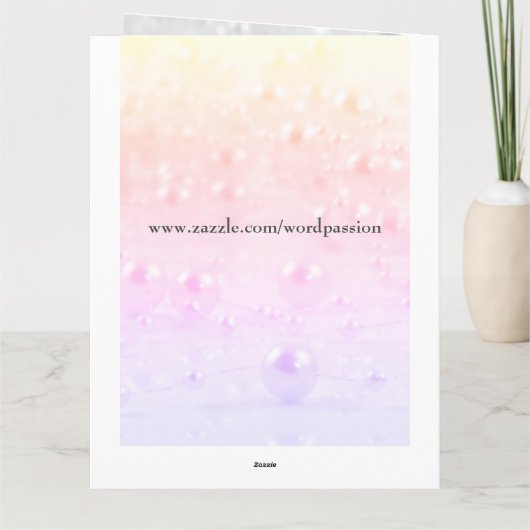 Junilistan verjaarsteen Pearl Greeting Kaart (Achterkant)