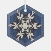 Junilistan's sneeuwvlokkanteltje glas ornament (Voorkant)