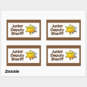 Junior Adjunct-sheriff Rechthoekige Sticker (Vel)