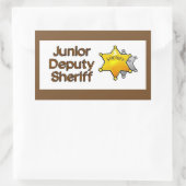 Junior Adjunct-sheriff Rechthoekige Sticker (Tas)