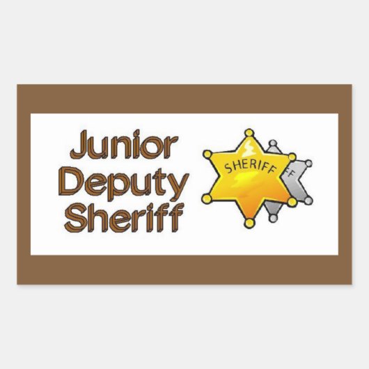 Junior Adjunct-sheriff Rechthoekige Sticker (Voorkant)