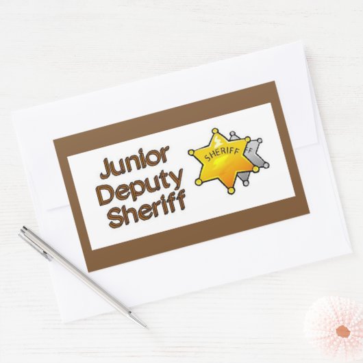 Junior Adjunct-sheriff Rechthoekige Sticker (Envelop)