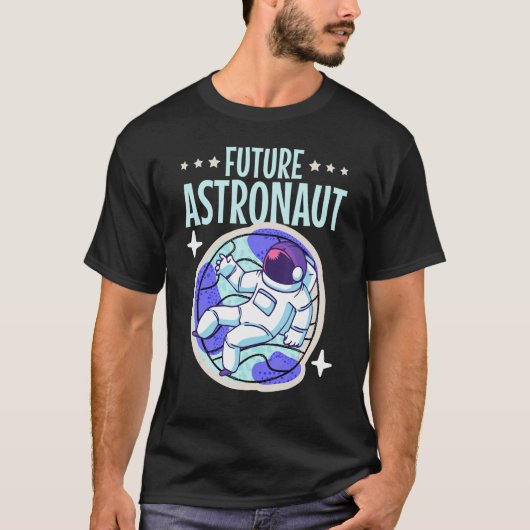 Junior Astronaut Science Kids Outer Space Future A T-shirt (Voorkant)