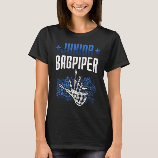Junior Bagpiper Bagpipes Scottish Bagpipe  1 T-shirt (Voorkant)