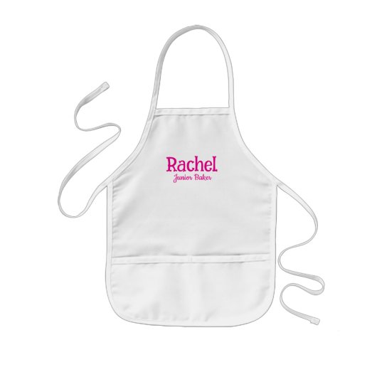 Junior bakker hete roze meisjes kinder schort (Voorkant)