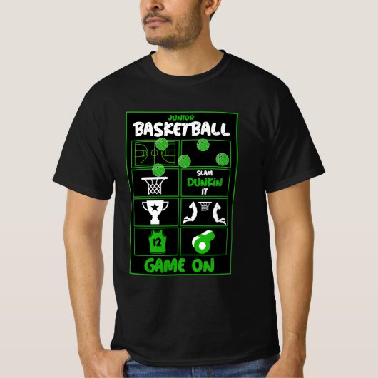Junior Basketball Players T-Shirt (Voorkant)