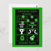 Junior Basketball-spelers Briefkaart (Voorkant / Achterkant)