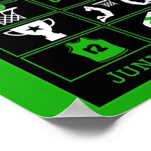 Junior Basketball-spelers Poster (Hoek)