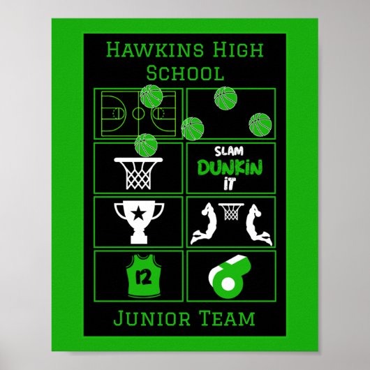 Junior Basketball-spelers Poster (Voorkant)