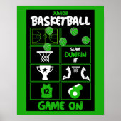 Junior Basketball-spelers Poster (Voorkant)