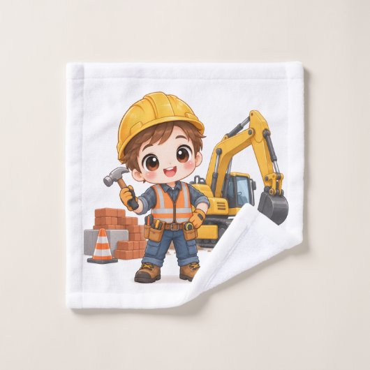 Junior Bouwploeg Bad Handdoek (Wasdoekje)