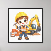 Junior Bouwploeg Canvas Afdruk (Voorkant)