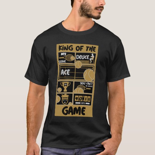 Junior Boys Tennis King of the Game T-Shirt (Voorkant)