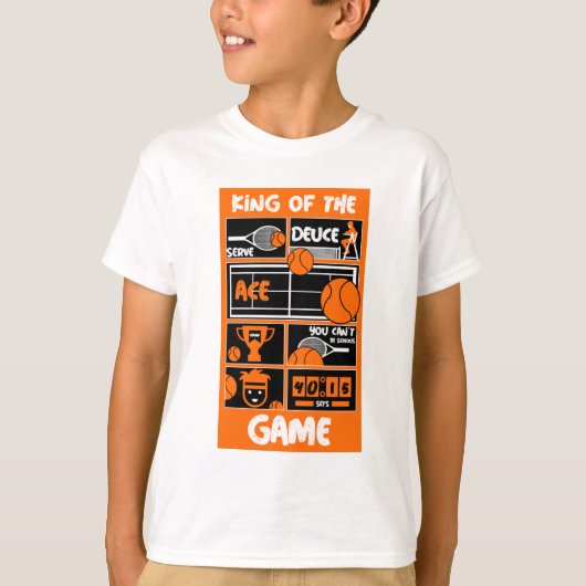 Junior Boys Tennis Player T-shirt (Voorkant)