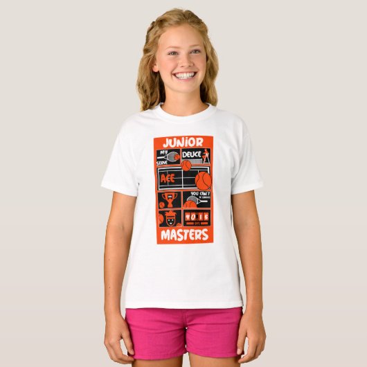 Junior Boys Tennis Player T-shirt (Voorkant volledig)