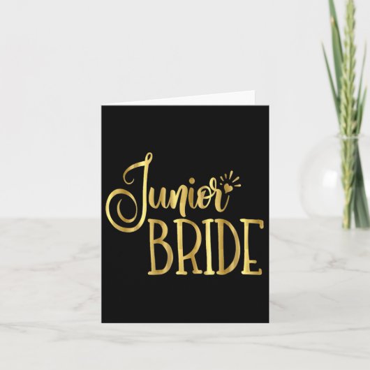 Junior Bride Wedding Party Groom Kinderen Kaart (Voorkant)