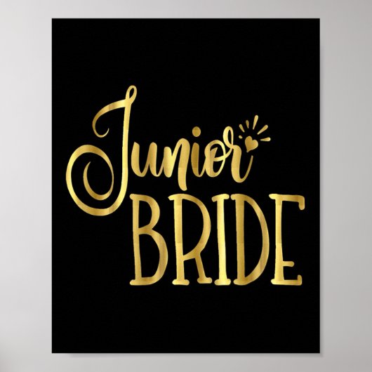 Junior Bride Wedding Party Groom Kinderen Poster (Voorkant)