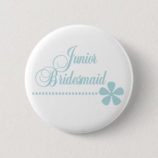 Junior Bridesmaid Blauwgroen Elegance Ronde Button 5,7 Cm (Voorkant)