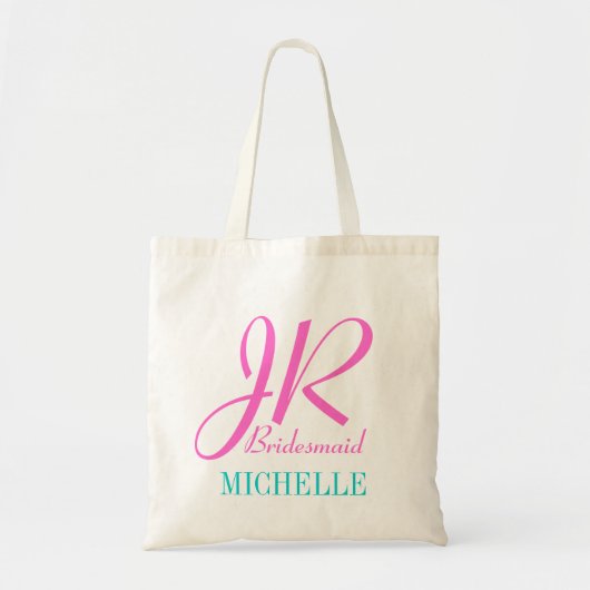 Junior bridesmaid canvas tas, gepersonaliseerd met tote bag (Voorkant)