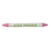 Junior Bridesmaid Floral Zwarte Inkt Pen (Voorkant)