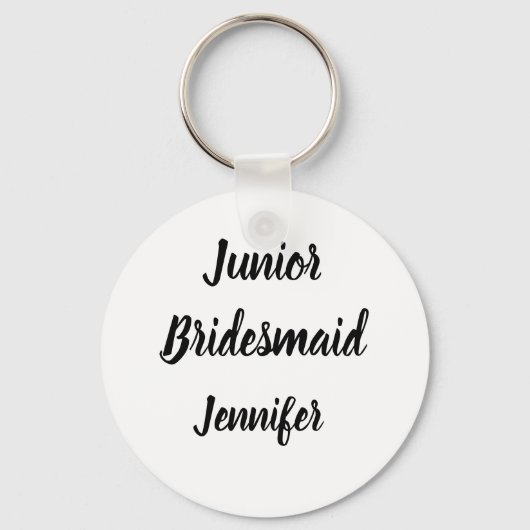 Junior Bridesmaid Gift Custom Name Gifts Wedding Sleutelhanger (Voorkant)