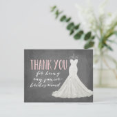 Junior Bridesmaid Hartelijk dank | Bridesmaid Kaart (Staand voorkant)