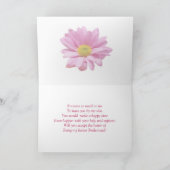 Junior Bridesmaid Invitation - Roze bloemkaart (Binnen)