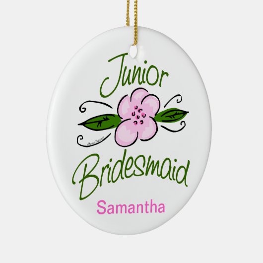 Junior Bridesmaid Keramisch Ornament (Rechts)