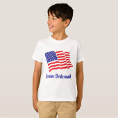Junior Bridesmaid Patriotic Wedding T-shirt (Voorkant volledig)