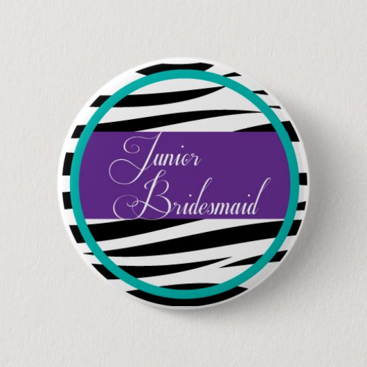 Junior Bridesmaid Pin Ronde Button 5,7 Cm (Voorkant)