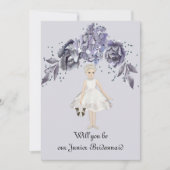 Junior Bridesmaid Request Slate Blue Series (Voorkant)
