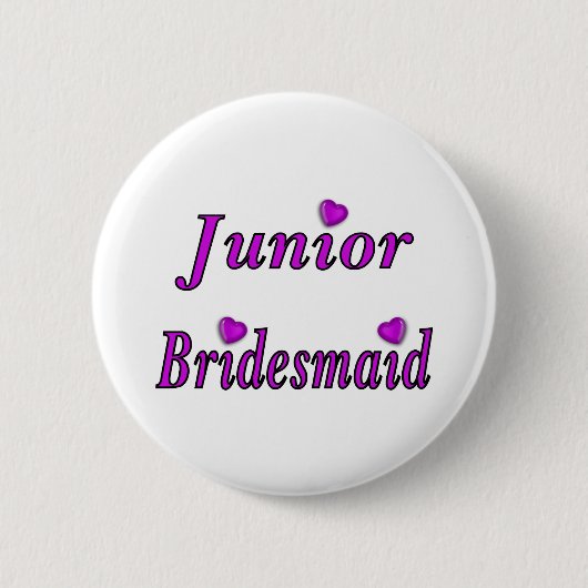 Junior Bridesmaid Simply Love Ronde Button 5,7 Cm (Voorkant)