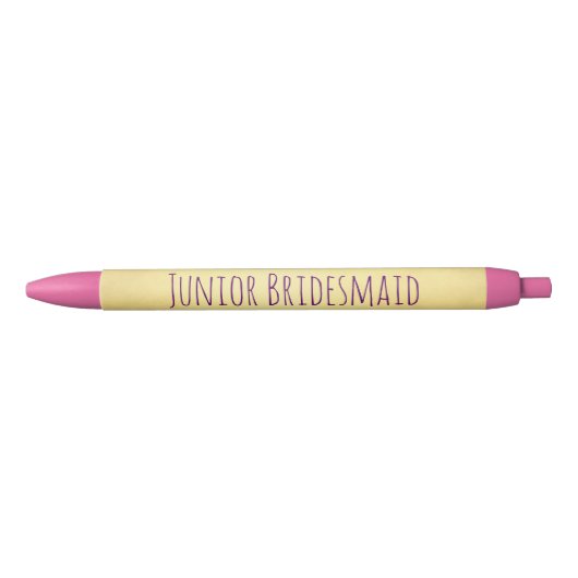 Junior Bridesmaid Souvenir Zwarte Inkt Pen (Voorkant)