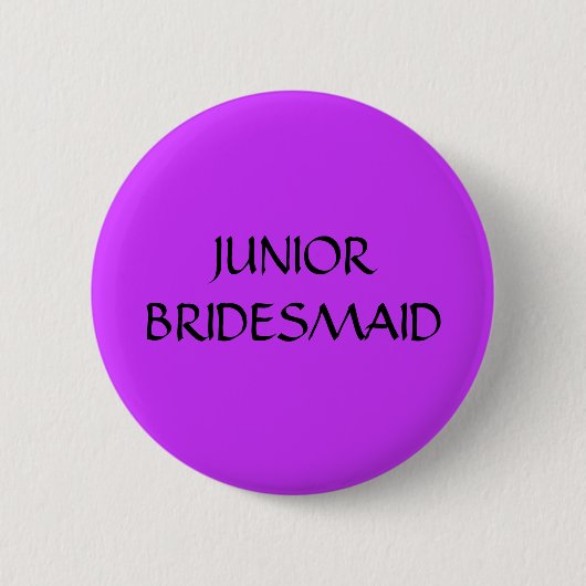 JUNIOR BRIDESMAID - toets Ronde Button 5,7 Cm (Voorkant)