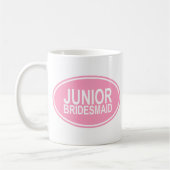 Junior Bridesmaid Wedding Oval Pink Koffiemok (Links)