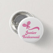 Junior Bridesmaid Wedding Party Ronde Button 3,2 Cm (Voorkant /achterkant)