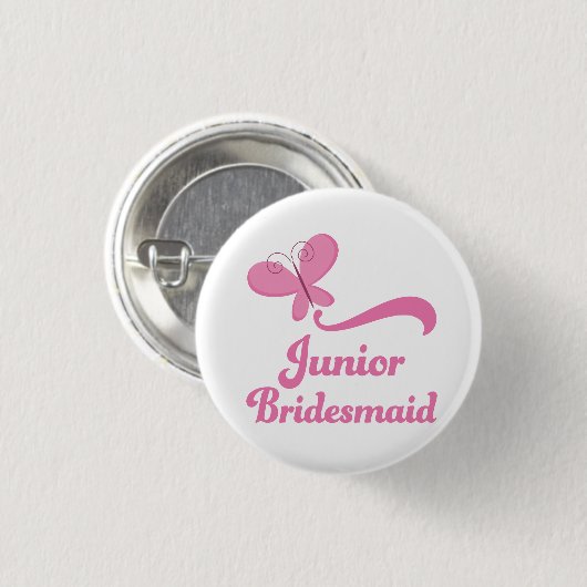 Junior Bridesmaid Wedding Party Ronde Button 3,2 Cm (Voorkant /achterkant)