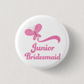 Junior Bridesmaid Wedding Party Ronde Button 3,2 Cm (Voorkant)