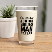 Junior Bridesman Naam Keepsake Glass Glas