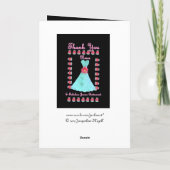 JUNIOR bruidsmeisje BEDANKT - Blauwe jurk (Achterkant)