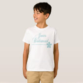 Junior bruidsmeisje Blauwgroen elegantie T-shirt (Voorkant volledig)