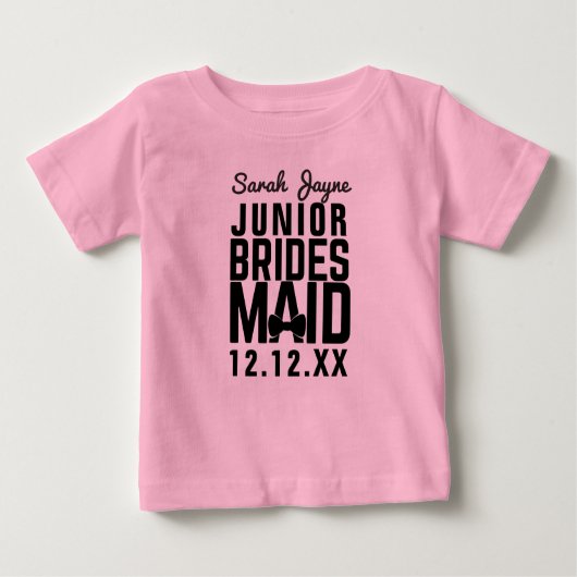 Junior Bruidsmeisje Bruids Party Custom Naam T-shi (Voorkant)