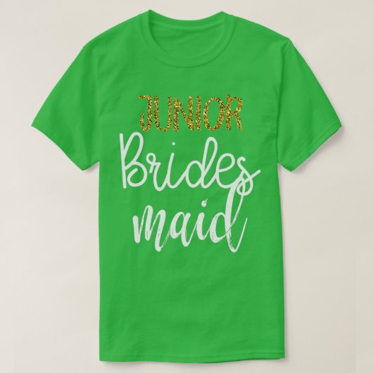Junior bruidsmeisje trouwfeest vrijgezellenfeest t-shirt (Design voorkant)