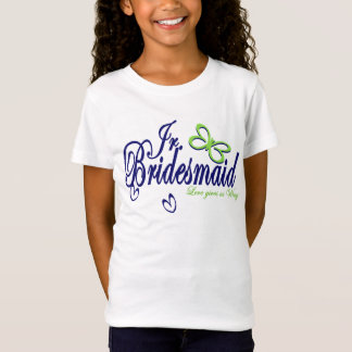 Junior bruidsmeisje vlinder liefde t-shirt