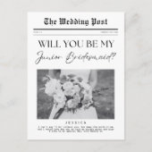 Junior bruidsmeisje voorstel, aangepaste krant briefkaart (Voorkant)