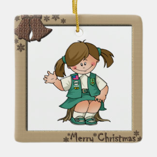 Junior Brunette Lijst Bells Keramisch Ornament