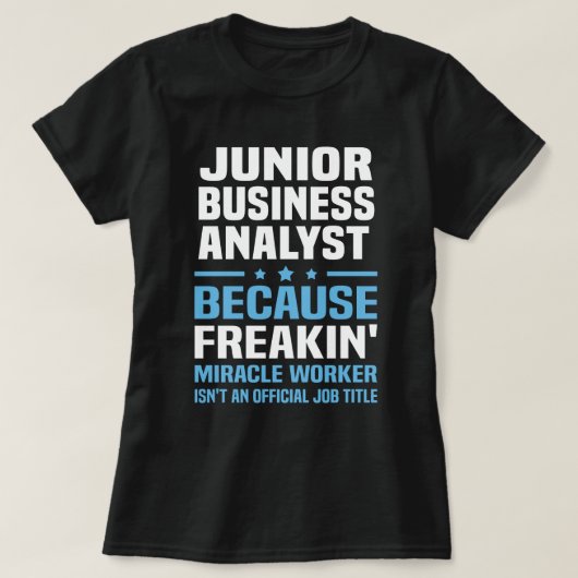 Junior Business Analyst T-shirt (Design voorkant)